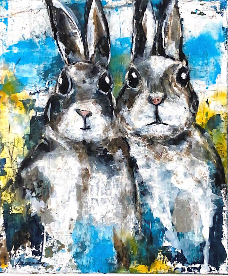 Hasenpaar_60x50