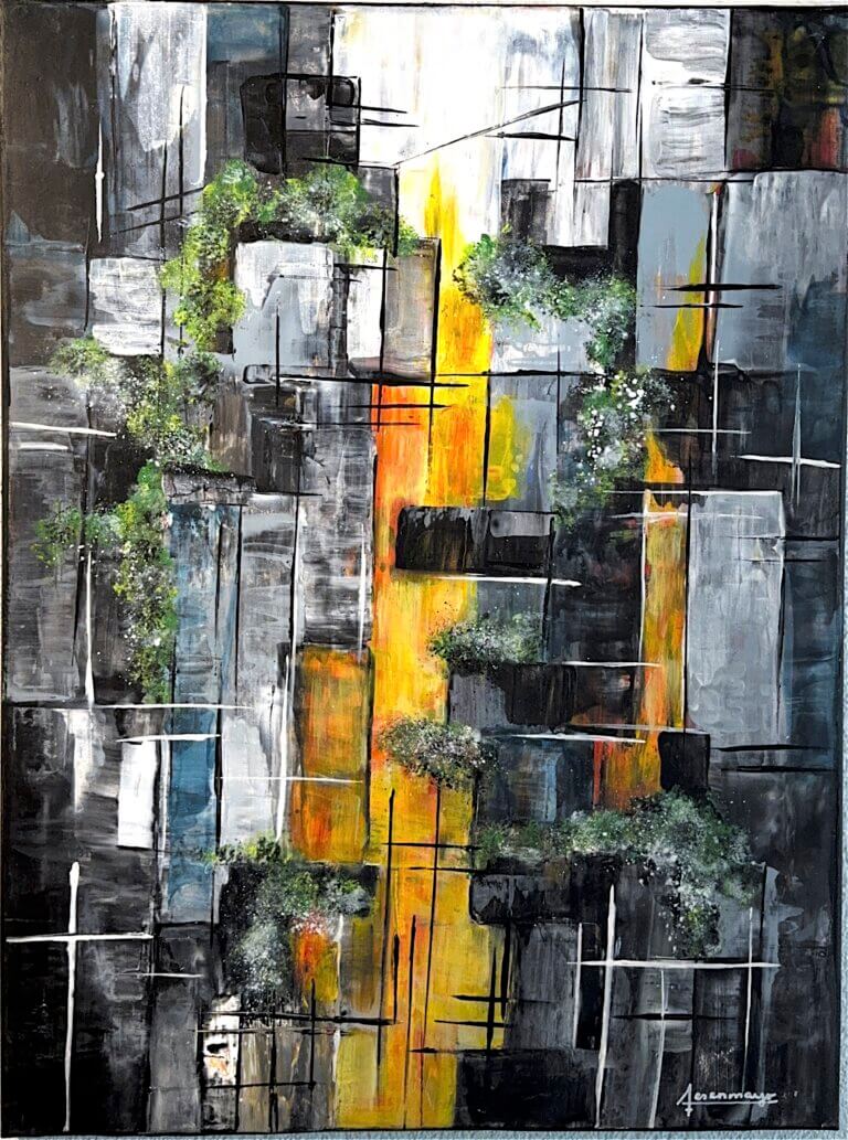 Abendrot in der Stadt