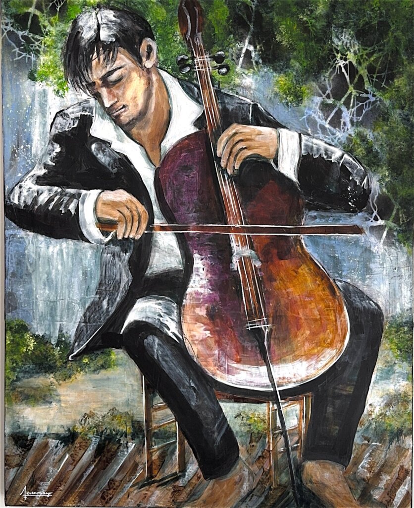 Cello am Bach 100 x 80